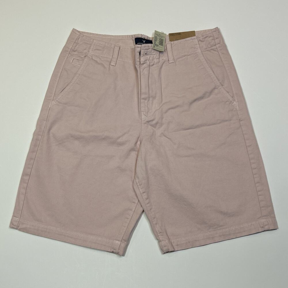 American Eagle Classic Shorts Mens 29 Pink Flat Front 10” Inseam NWT